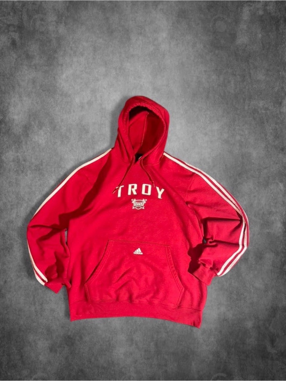 Adidas red Troy University hoodie